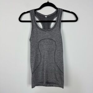 Lululemon Grey & Silver Racerback Swiftly Tank Top Workout